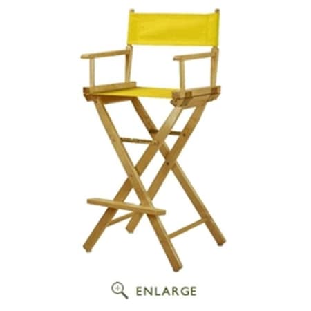 Casual Home Casual Home 230-00-021-14 30 in. Directors Chair Natural Frame with Yellow Canvas 230-00/021-14